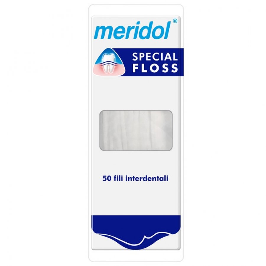 Meridol - Filo Interdentale 50 Fili - Pulizia Efficace e Delicata tra i Denti
