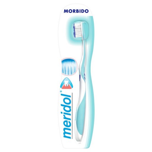Meridol Spazzolino Protezione Gengive Morbido, Setole Microfini per Gengive Sensibili