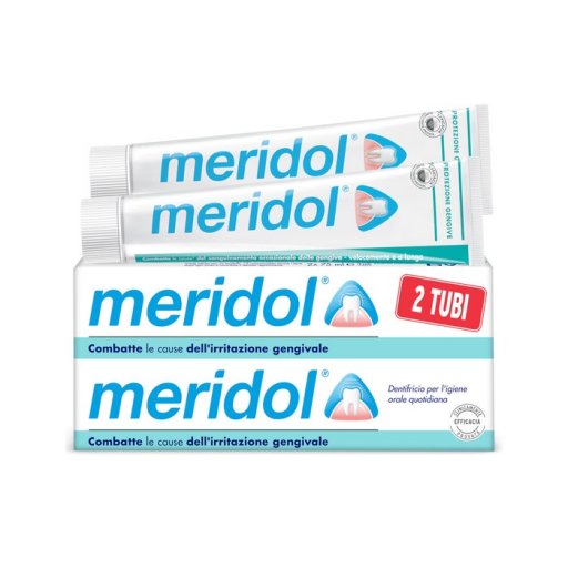 Meridol - Dentifricio Protezione Gengive 2x75ml - Cura e Igiene Gengivale Completa