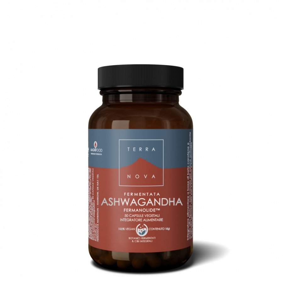 Terranova Ashwagandha Fermentata - Fermanolide 50 Capsule Vegetali, Integratore Alimentare