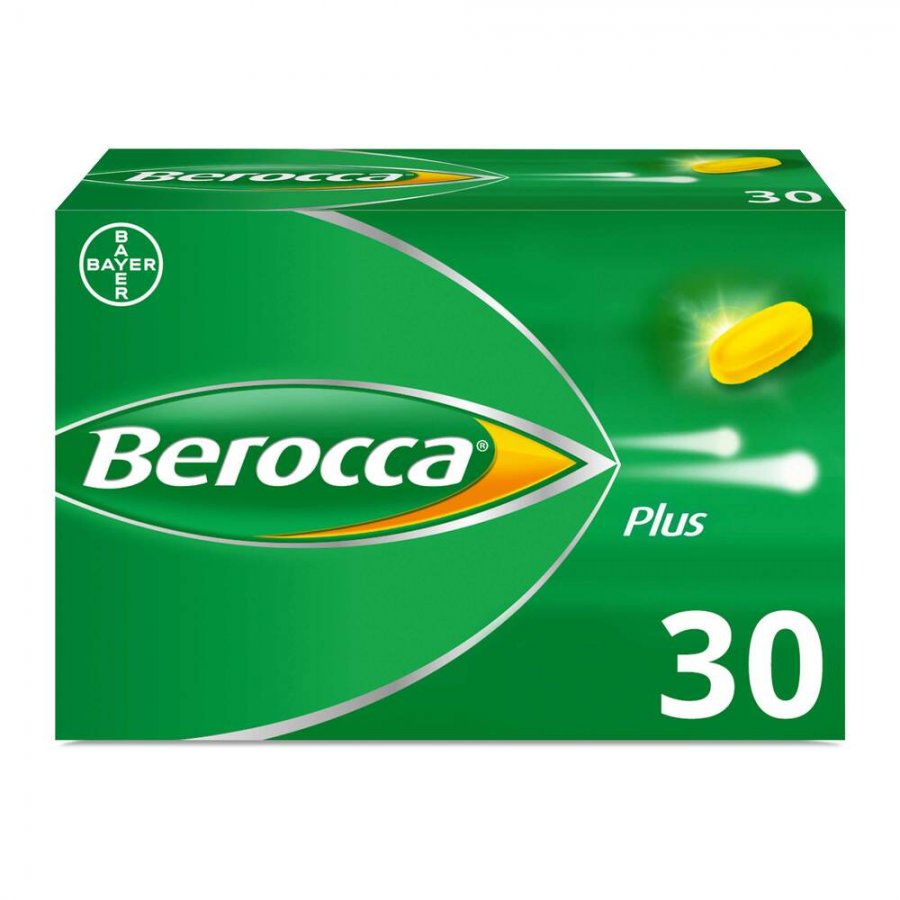 Berocca Plus - Integratore di Vitamine B, C e Calcio - Contrasta la stanchezza Fisica e Mentale - 30 Compresse Deglutibili