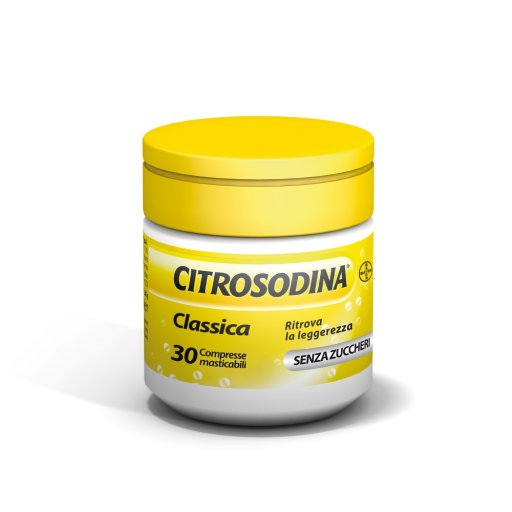 Citrosodina Classica - Con Sodio Bicarbonato - 30 Compresse Masticabili Aroma limone