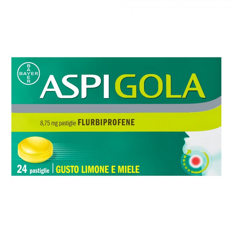 Aspi Gola 24 Pastiglie Limone Miele - Contro il mal di gola