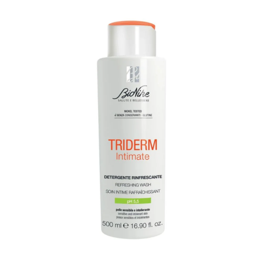 Bionike Triderm Intimate Detergente Intimo Rinfrescante, 500 ml, Igiene Intima Uomo Donna