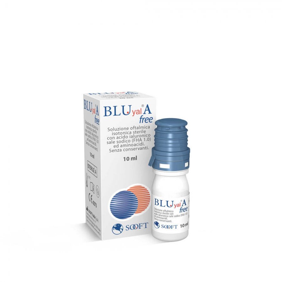BluYal A Free - Soluzione oftalmica con sodio ialuronato 10 ml