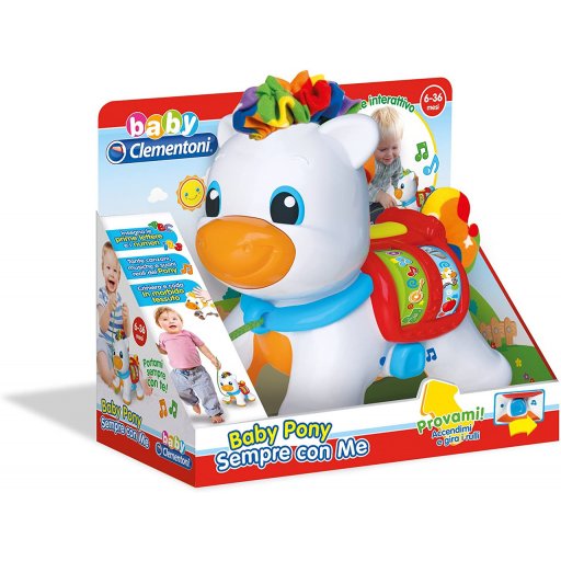Clementoni Baby Pony Sempre Con Me - Giocattolo Trainabile Educativo con Suoni e Canzoni