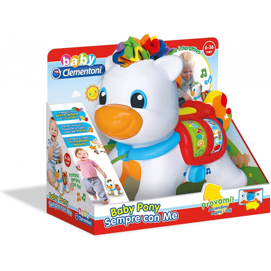 Clementoni Baby Pony Sempre Con Me Giocattolo Trainabile Educativo con Suoni e Canzoni