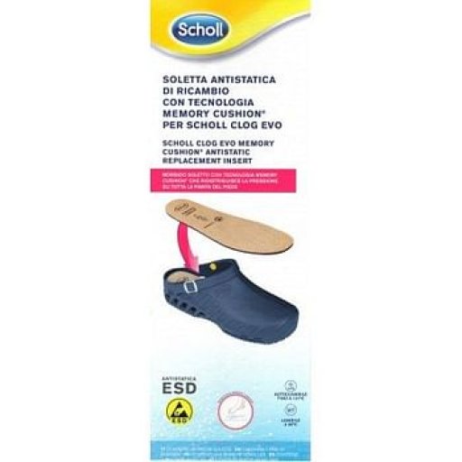 Dr. Scholl Clog Evo Memory Cushion Soletta Antistatica di Ricambio Tau 40-41 - Comfort e Sostegno per i Tuoi Passi