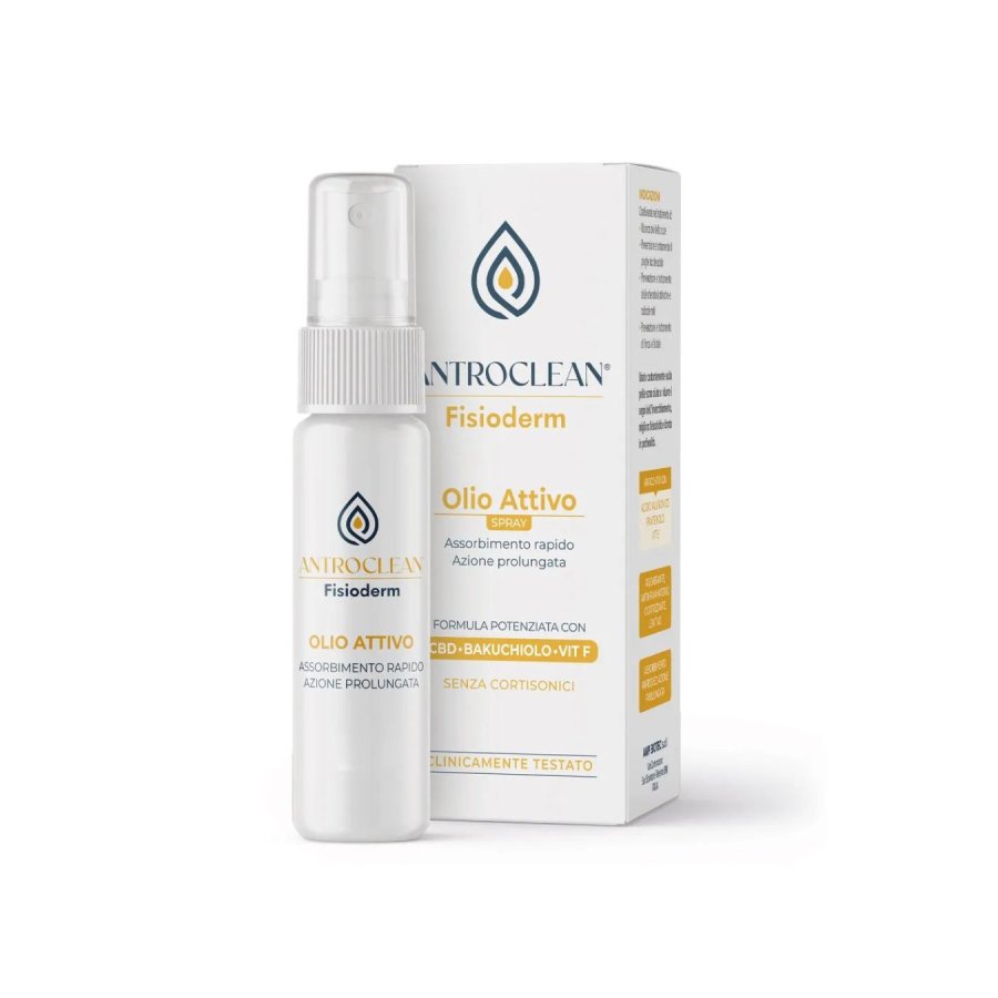 Antroclean Olio Attivo Fisioderm 20 ml - Sollievo Naturale Emorroidi e Irritazioni Anali