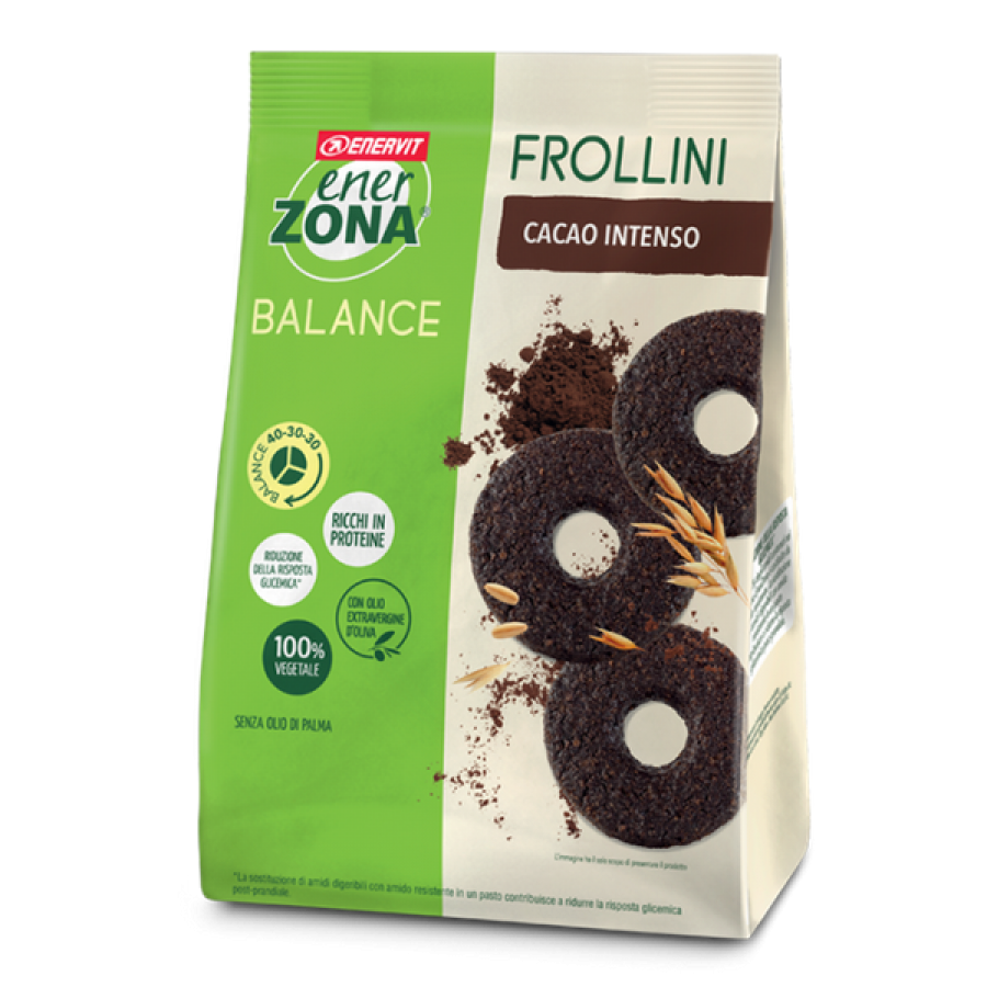 Enervit - Enerzona Frollini 40-30-30 Cioccolato Fondente Intenso Confezione 250 Gr