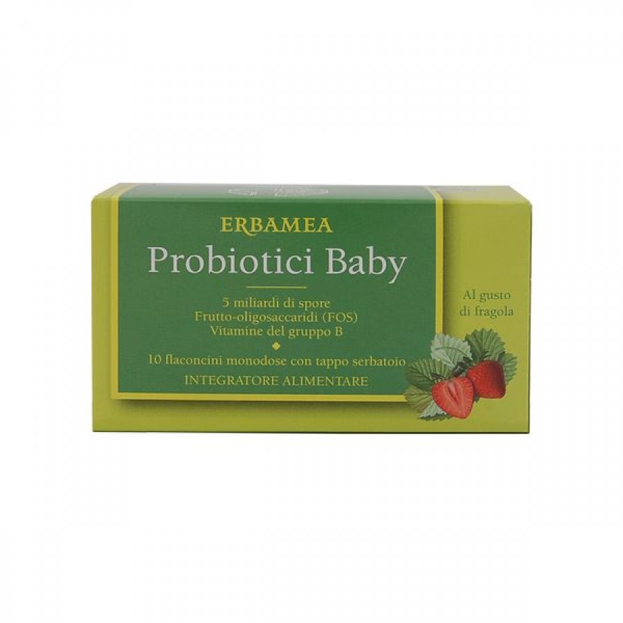 Probiotici Baby - Integratore per Favorire l'Equilibrio della Flora Intestinale nei Bambini 10 Flaconcini da 10 ml