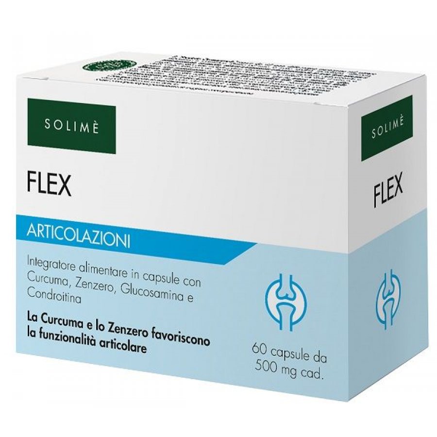 Flex 60 Capsule - Integratore Alimentare con Curcuma, Zenzero, Glucosamina e Condroitina