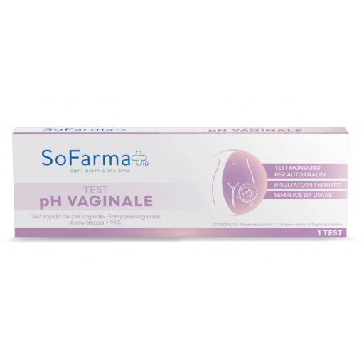 Sofarmapiù Test Rapido del pH Vaginale - Tampone Vaginale per Monitorare l'Equilibrio Naturale