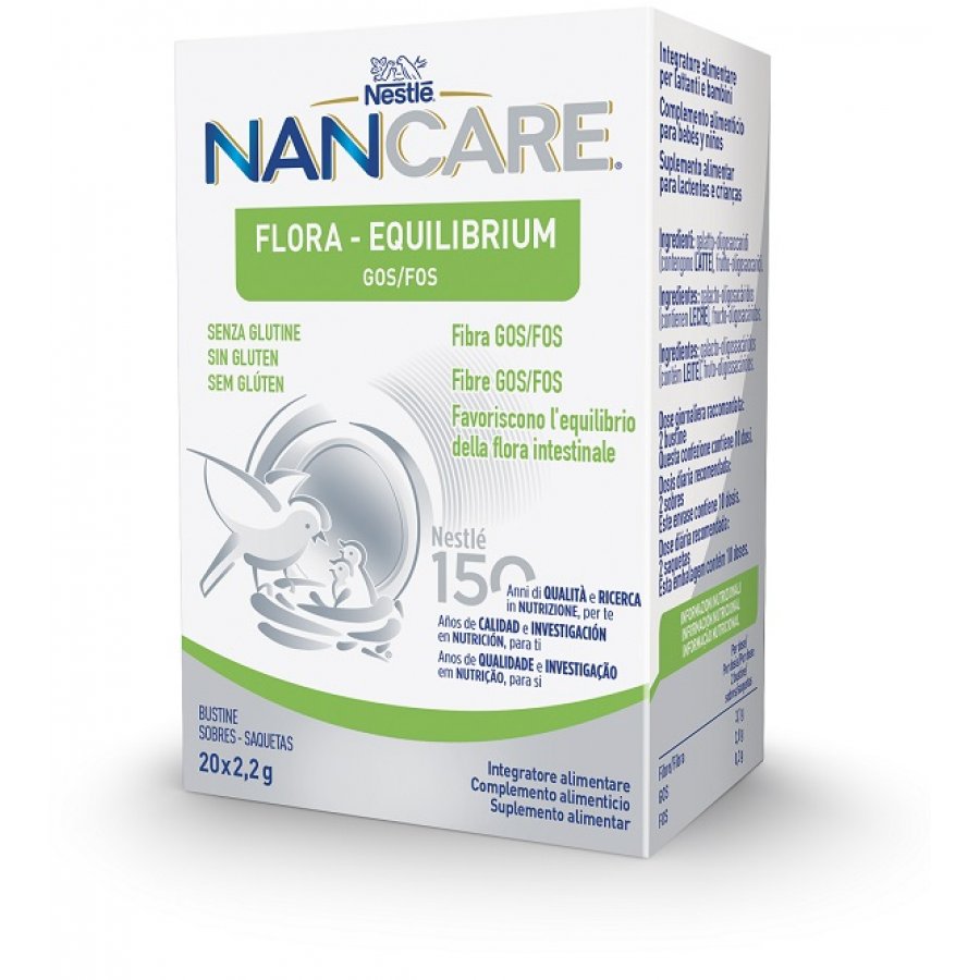 Nestlé Nancare Flora Equilibrium 20 Bustine - Integratore Probiotico per il Benessere Intestinale