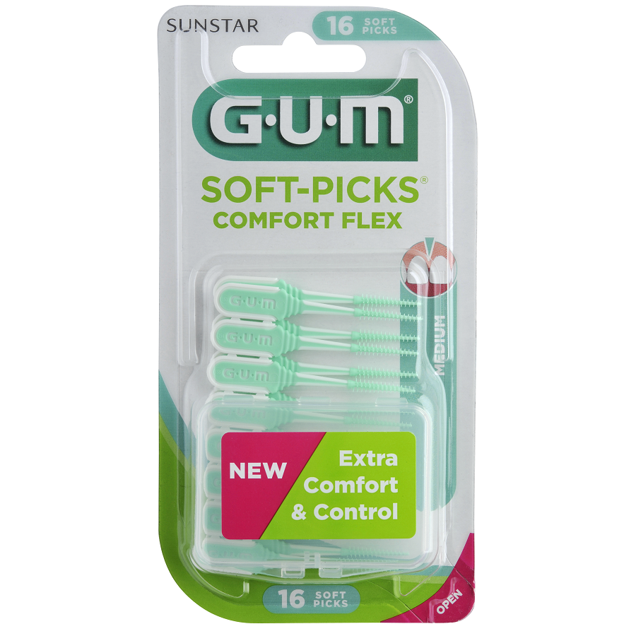 Gum Soft-Picks Comfort Flex Cool Mint Regular Scovolini 40 Pezzi - Pulizia Interdentale Facile e Rinfrescante