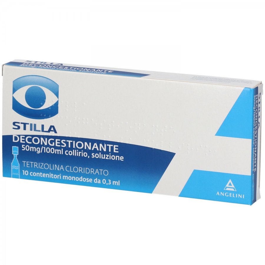 Stilla Decongestionante Collirio 10 Flaconcini 0,3ml - Rimedio per Congestione Oculare