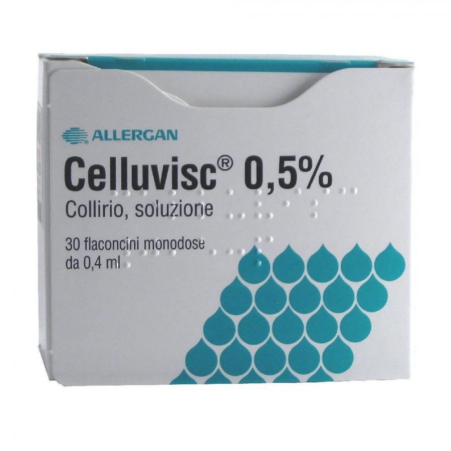 Celluvisc Collirio Monodose 30 Fiale 0,4ml 5mg/ml - Lacrime Artificiali per Occhi Secchi e Irritati