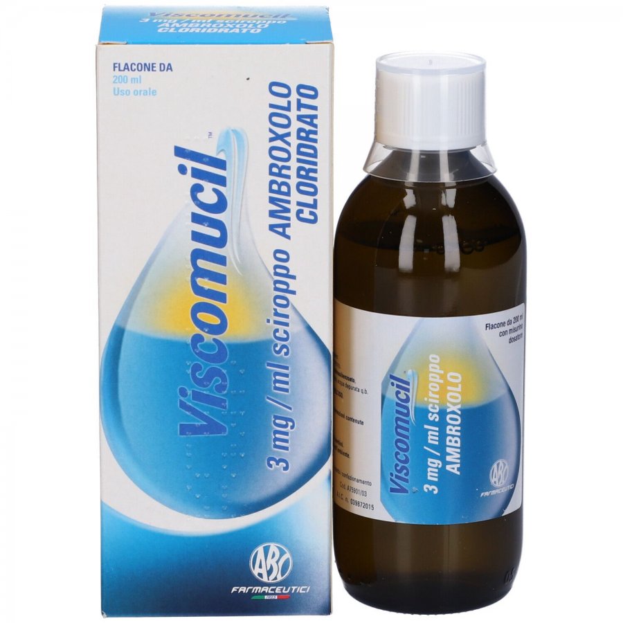 Viscomucil 3 Mg/ml Sciroppo Ambroxolo con Dosatore 200ml - Fluidificante Bronchiale