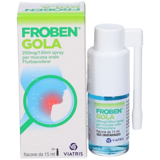 Froben Gola 0.25% Nebulizzatore Spray 15ml - Antinfiammatorio per Gola e Bocca