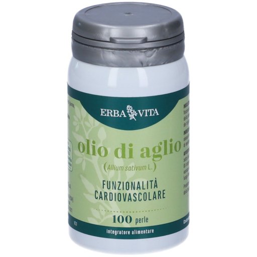 Olio di Aglio, Erba Vita, Integratore in Perle, 100 Perle, Cardiovascolare e Metabolismo