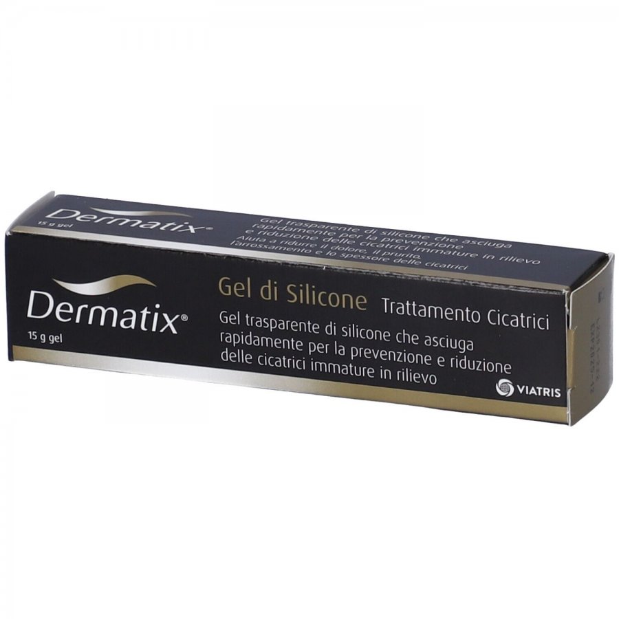 Viatris Dermatix Gel di Silicone Trattamento Cicatrici, 15g – Riduzione Arrossamenti e Spessore