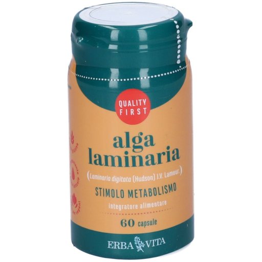 Erba Vita Monoplanta Alga Laminaria 60 Capsule, Stimolo Metabolismo, Integratore con Iodio