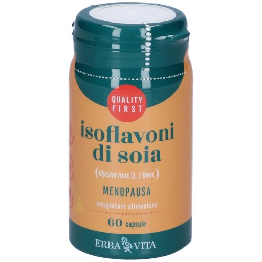 Isoflavoni di Soia, Erba Vita, Integratore per Menopausa, 60 Capsule, Vegan, Senza Glutine