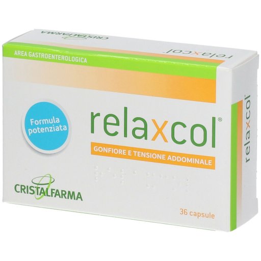Relaxcol Integratore Alimentare Benessere Intestinale, 36 Capsule, Regolarità Digestiva, Gonfiore e Disturbi Intestinali