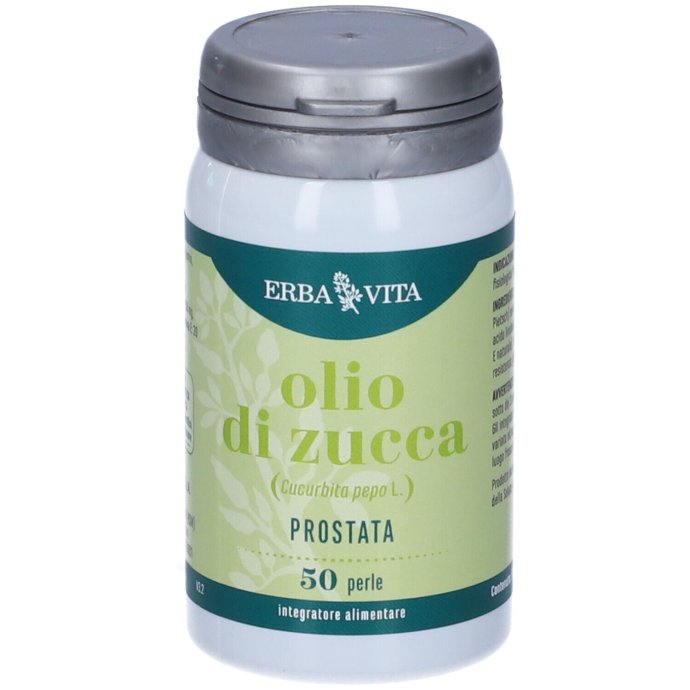 Olio di Zucca, Erba Vita, Integratore per la Prostata, 50 Perle, Disturbi Urogenitali e Minzione