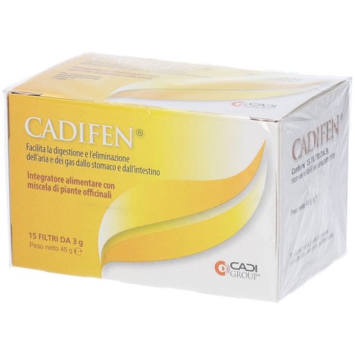 CaDi Group Cadifen Infuso Carminativo Digestivo e Antispastico, 15 Filtri – Piante Officinali per Benessere Intestinale e Digestivo