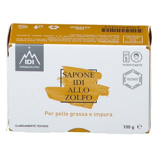 Sapone IDI allo Zolfo, Per Pelle Grassa e Seborroica, 100g