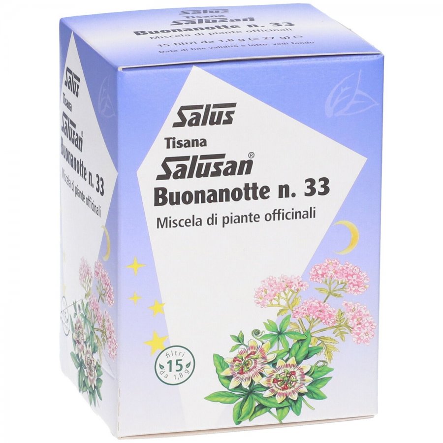 Salus Salusan Buonanotte Tisana, Preparato per Tisana, 15 Bustine, Rilassante e Naturale per il Sonno