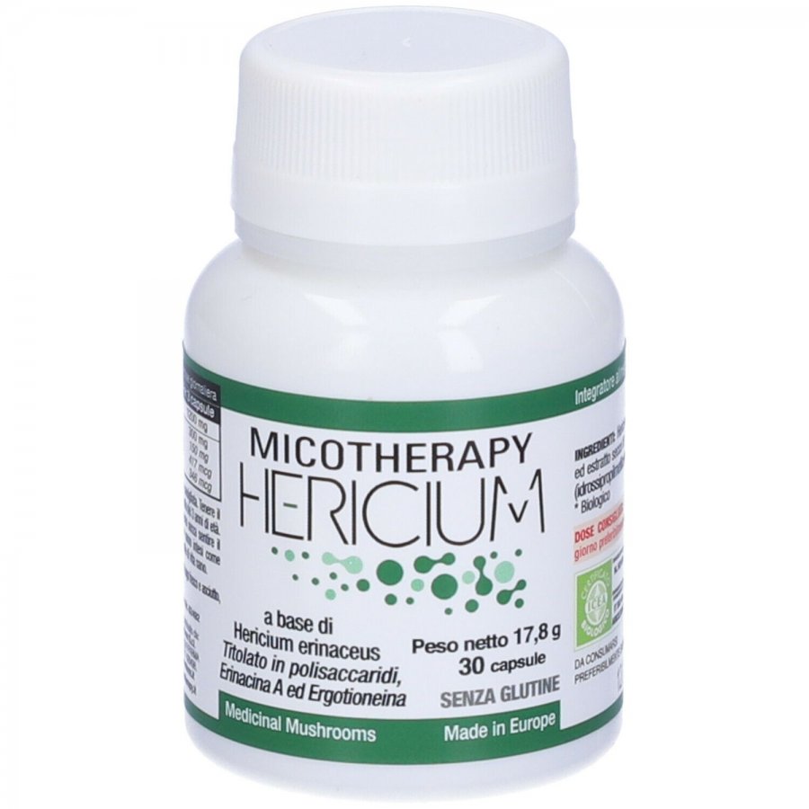 Micotherapy Hericium Integratore Alimentare - Benessere Gastrointestinale, 30 Capsule