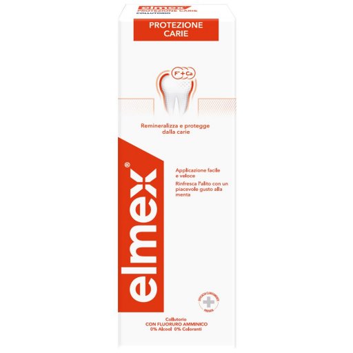 Elmex Collutorio Protezione Carie 400ml - Protezione Carie, Rimineralizzazione Smalto, Igiene Orale Completa