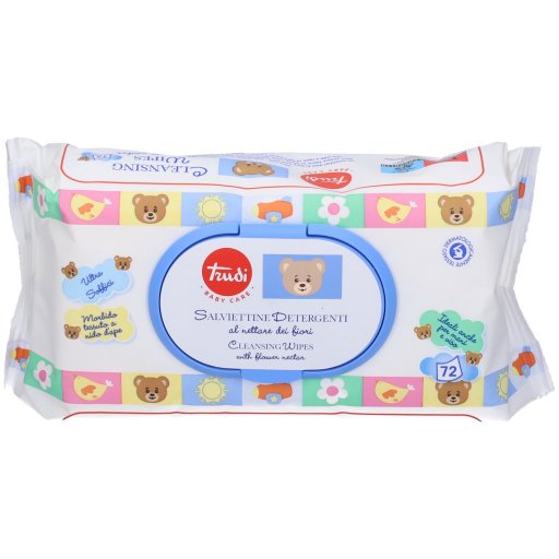 Trudi Baby Care Salviette Detergenti al Nettare dei Fiori, 72 Pezzi, Salviettine Umidificate per Bebè, Morbide e Nutrienti