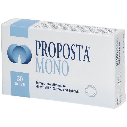 Natural Bradel Proposta Mono – Integratore Alimentare per la Prostata, 30 Capsule, Serenoa, Epilobio