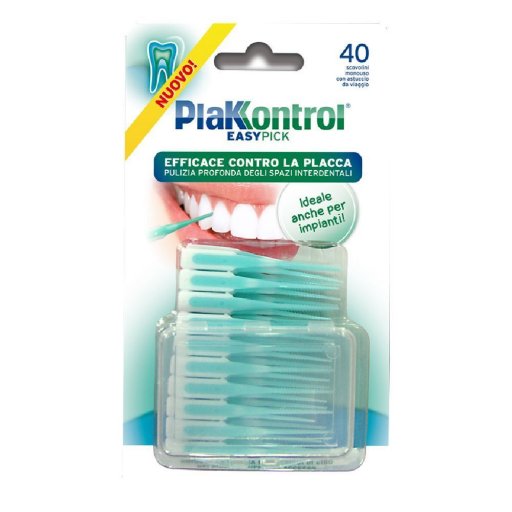 Plakkontrol Scovolini Easy Pick, Scovolino Interdentale 10 Pezzi, Rimozione Placca, Igiene Orale
