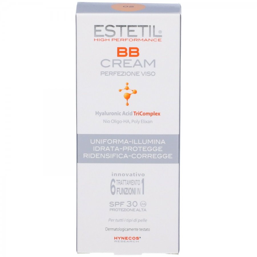 Estetil BB Cream Perfezione Viso 6 in 1 SPF 30 n.02 - Crema Viso Multifunzionale, 30 ml