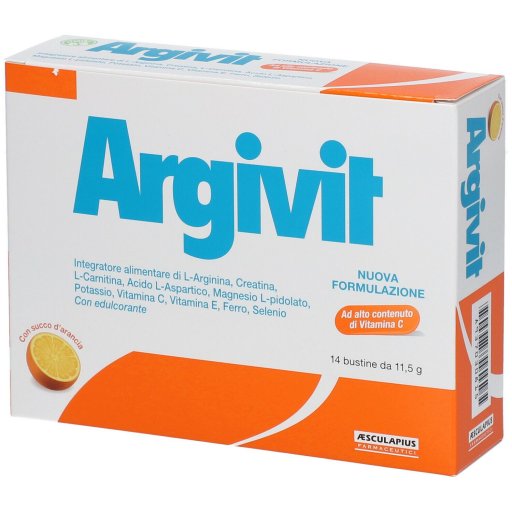Aesculapius Argivit Integratore Alimentare con L-Arginina e Vitamine, 14 Bustine
