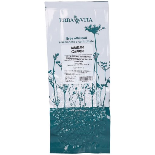 Tarassaco Composto Tisane 100 G - Infuso Detox Naturale con Tarassaco, Betulla e Menta per Benessere Digestivo