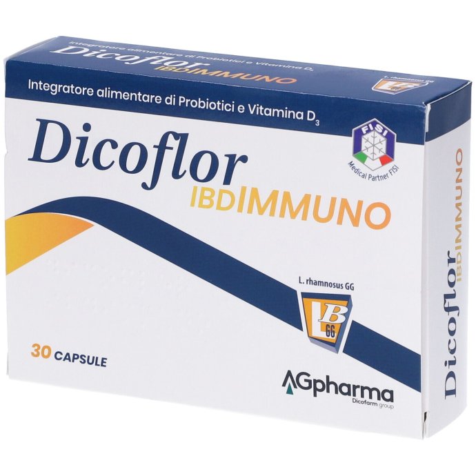Dicoflor IbdImmuno 30 Capsule Integratore Probiotici e Vitamina D3