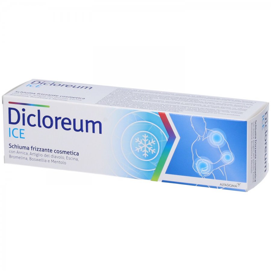 Dicloreum Ice Schiuma Frizzante Cosmetica 150ml - Schiuma cosmetica ad effetto frizzante