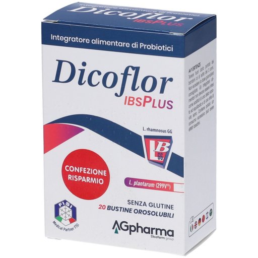 Dicoflor IBSPlus Integratore Probiotico, 20 Bustine Orosolubili per il Benessere Intestinale