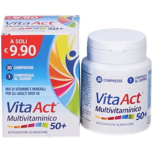 Vita Act 50+ - Multivitaminico per Over 50, 30 Compresse