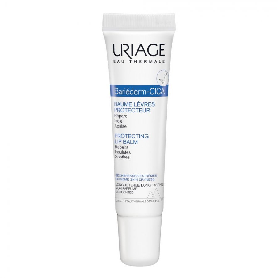 Uriage Bariéderm Cica-Lèvres Balsamo Labbra Secche e Screpolate, 15ml, Lenitivo e Riparatore