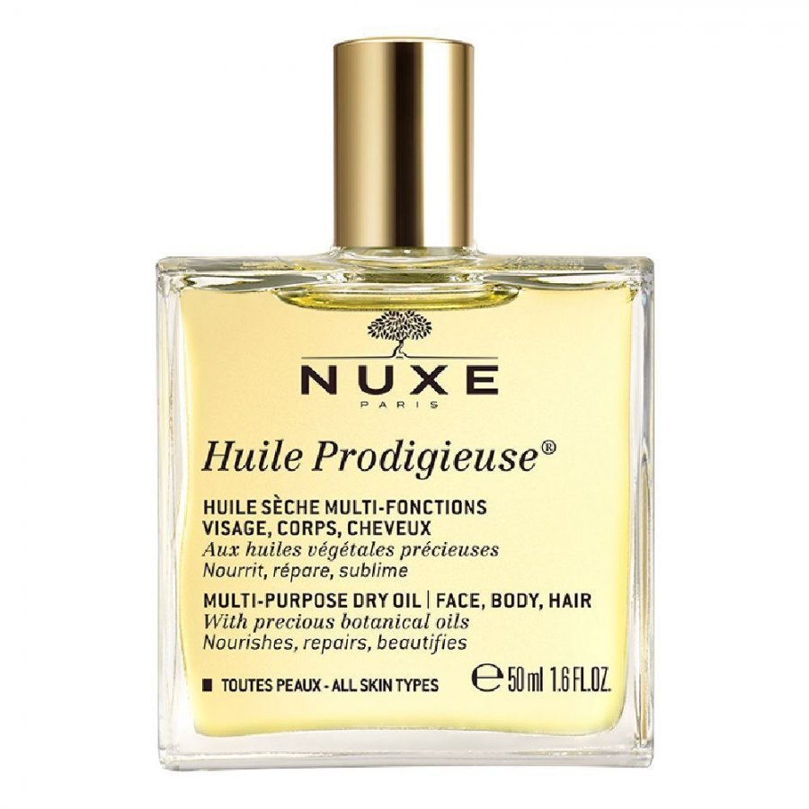 Nuxe Huile Prodigieuse Olio Idratante 50ml, Nuxe, Olio Secco Multiuso, Idratante, Nutriente, Anti-smagliature