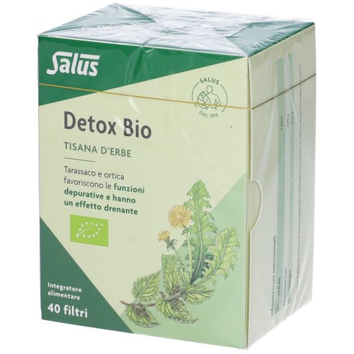 Salus Haus Detox Bio Tisana, 40 Filtri, Integratore Depurativo e Drenante con Piante Biologiche