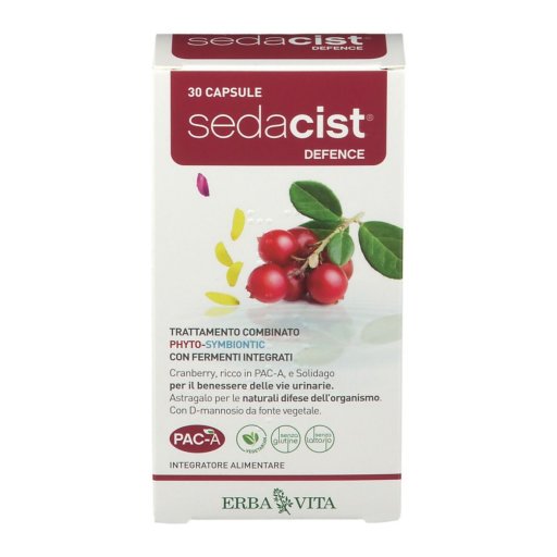  Erba Vita Sedacist - Defence, Benessere Vie Urinarie, 30 Capsule, Fermenti e D-Mannosio