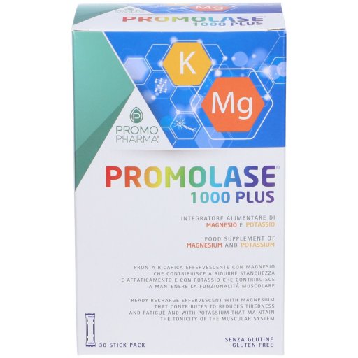 Promolase 1000 Plus 30 Stick, Integratore Alimentare, Magnesio, Potassio, Energia e Equilibrio Elettrolitico