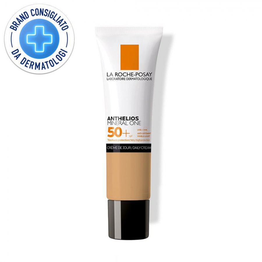 La Roche-Posay Anthelios Mineral One Crema viso Fondotinta 04 Brown con protezione solare molto alta SPF50+ filtro 100% minerale 30 ml